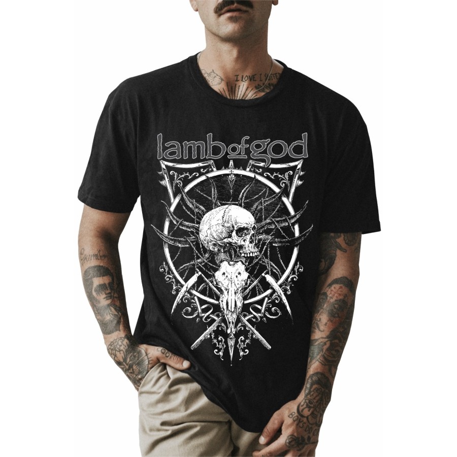 Rockwear Brasil - Camiseta Lamb Of God 4 Rockwear Preta