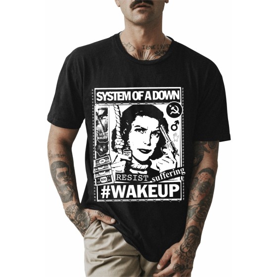 Rockwear Brasil - Camiseta System Of A Down Rockwear Preta