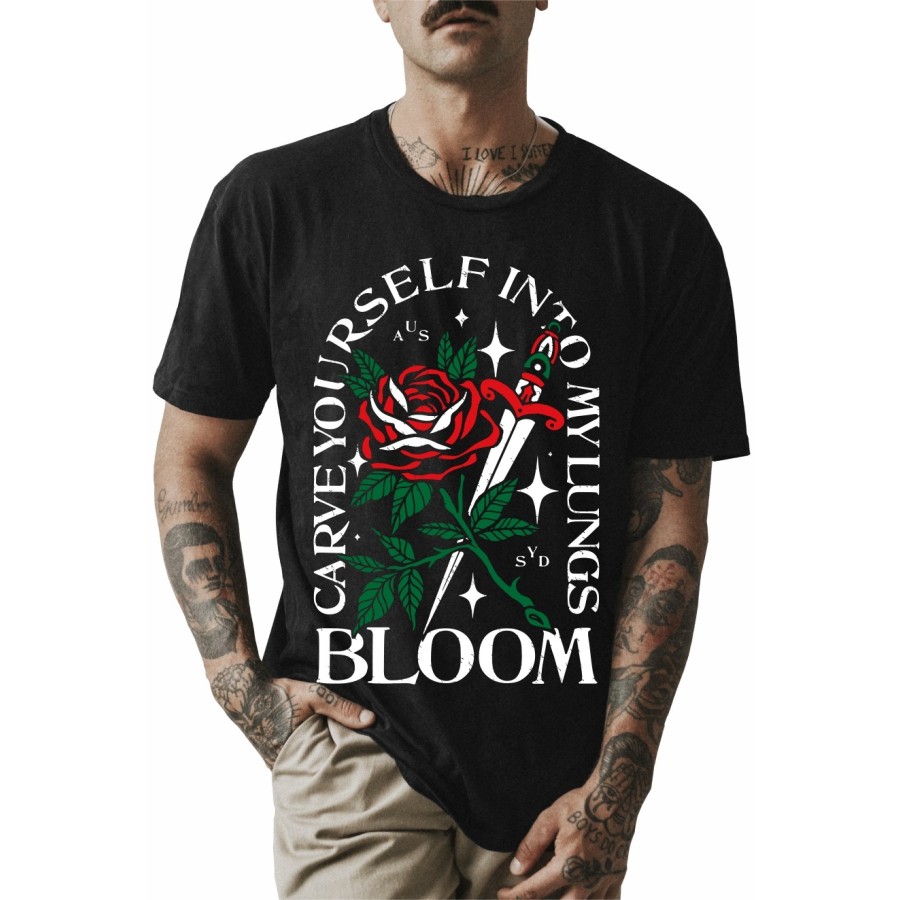 Rockwear Brasil - Camiseta Bloom Rockwear Preta