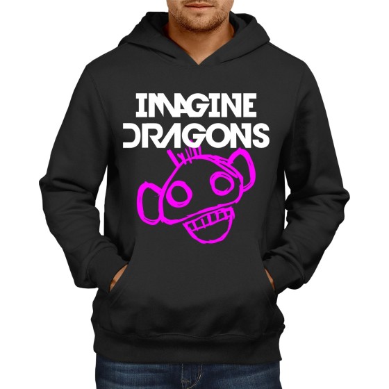 Rockwear Brasil - Moletom Imagine Dragons 3 Rockwear Preto