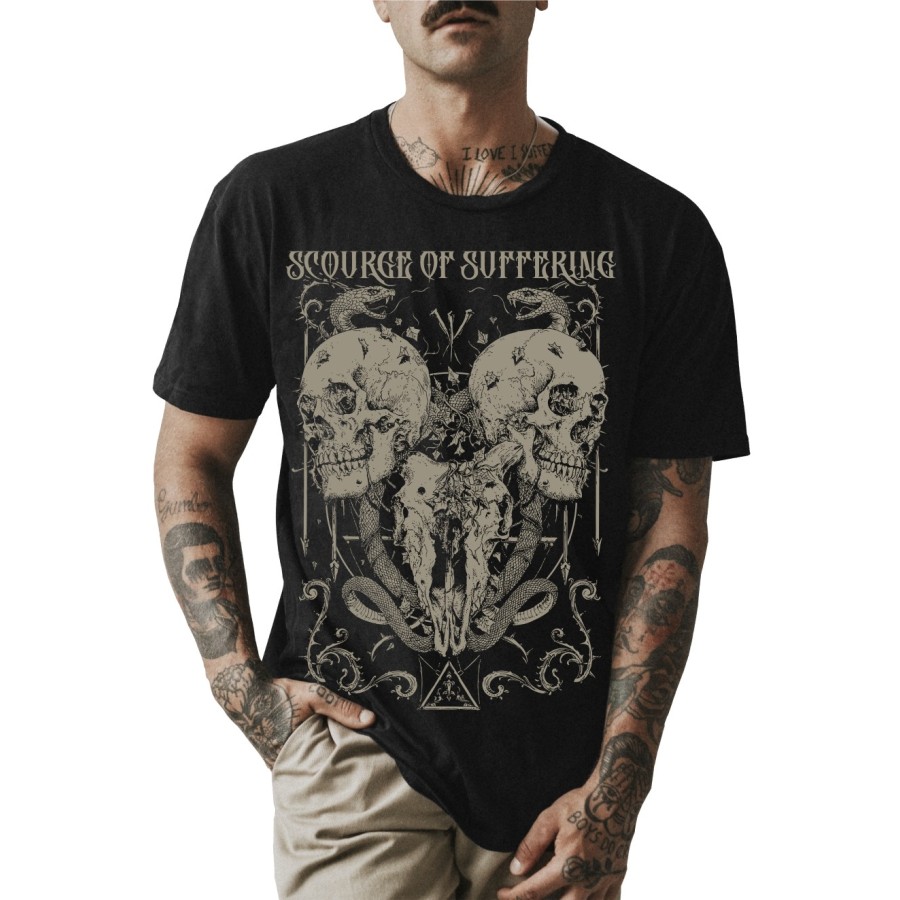 Rockwear Brasil - Camiseta Scourge Of Suffering Rockwear Preta