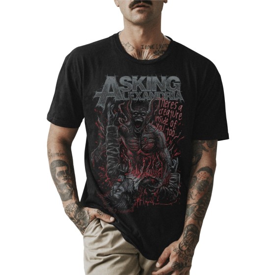 Rockwear Brasil - Camiseta Asking Alexandria 3 Rockwear Preta