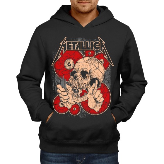 Rockwear Brasil - Moletom Metallica 9 Rockwear Preto