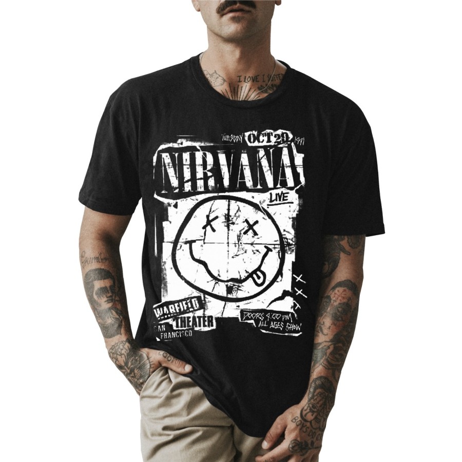 Rockwear Brasil - Camiseta Nirvana 6 Rockwear Preta