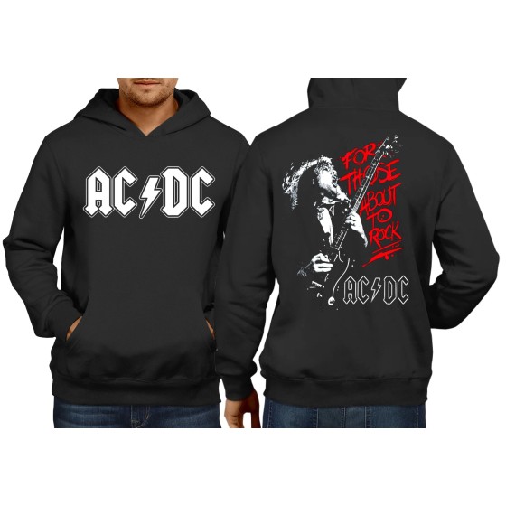 Rockwear Brasil - Moletom ACDC 9 Rockwear Preto