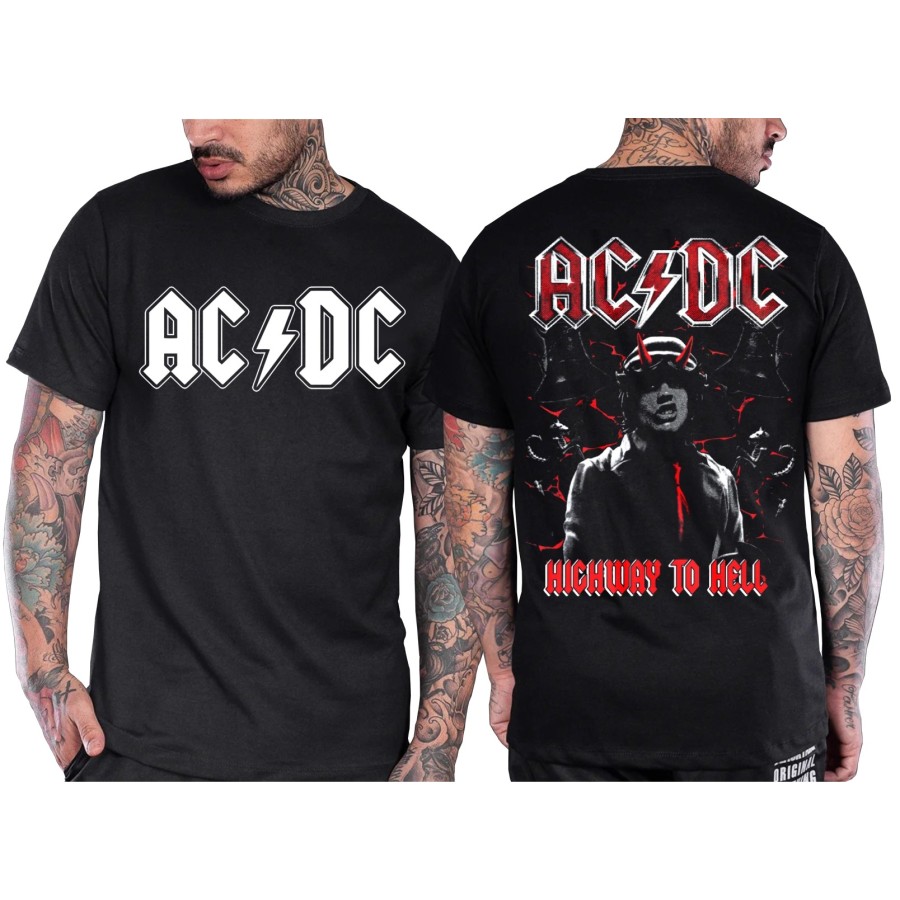 Rockwear Brasil - Camiseta ACDC 10 Rockwear Preta