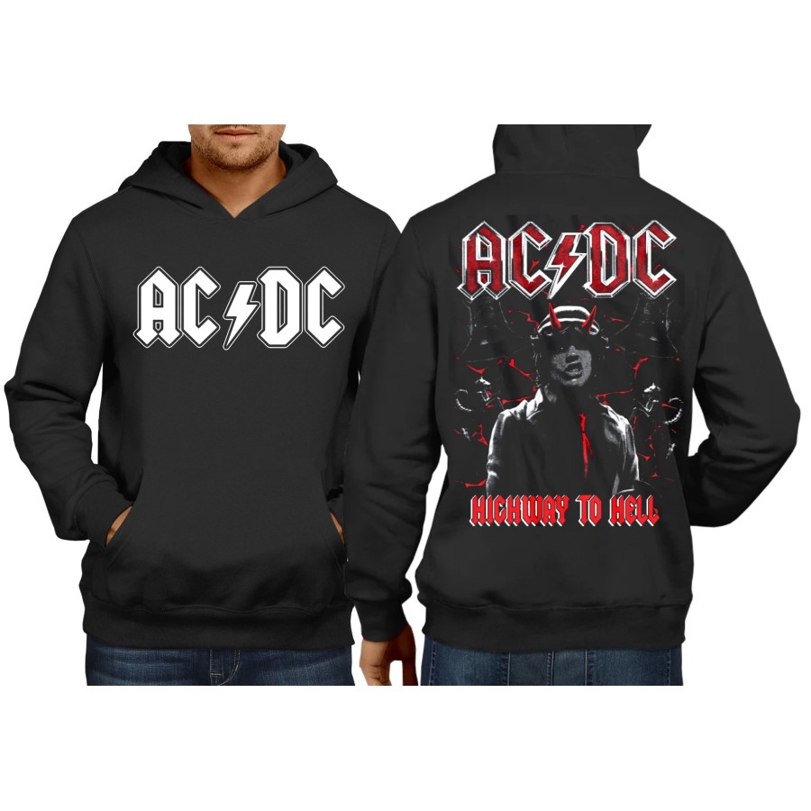 Rockwear Brasil - Moletom ACDC 10 Rockwear Preto