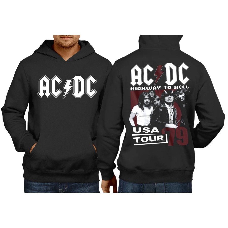 Rockwear Brasil - Moletom ACDC 11 Rockwear Preto