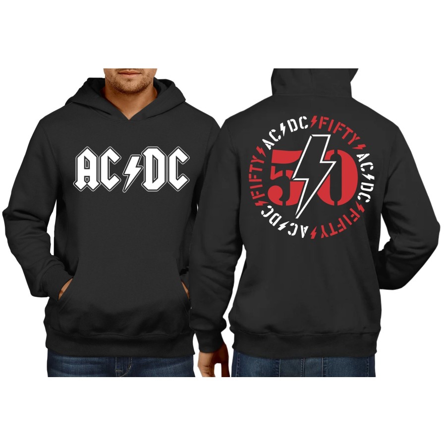 Rockwear Brasil - Moletom ACDC 15 Rockwear Preto