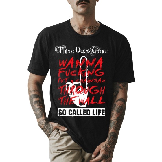 Rockwear Brasil - Camiseta Three Days Grace 2 Rockwear Preta