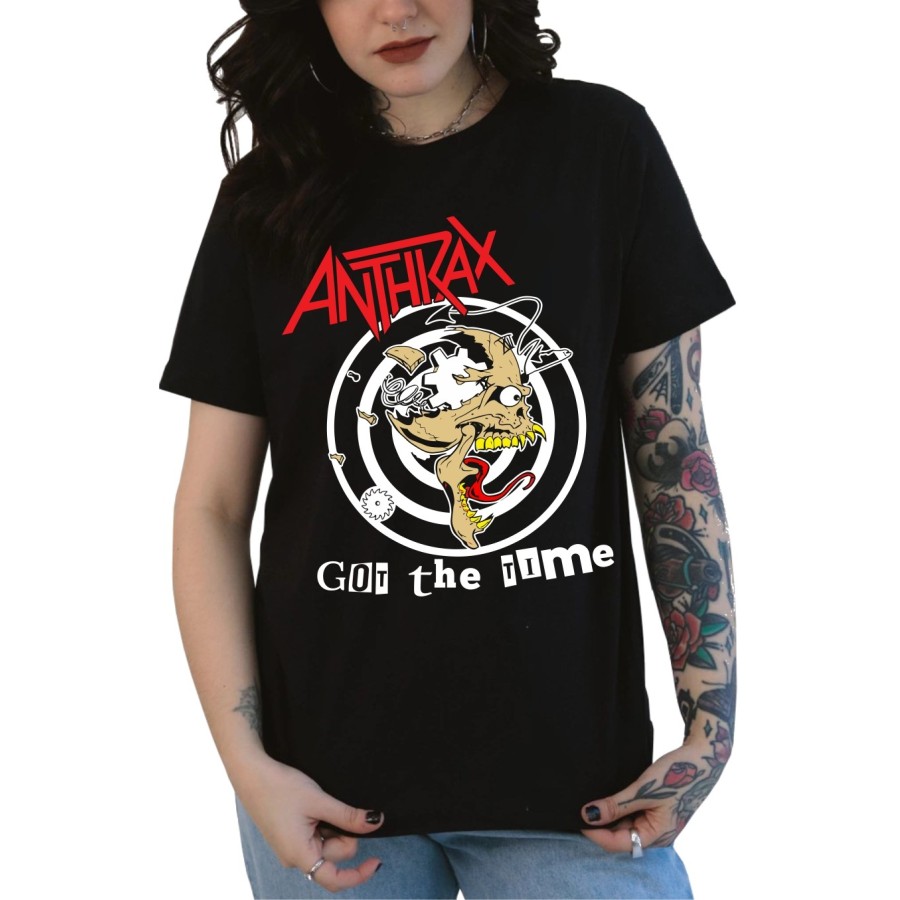 Rockwear Brasil - Baby look Anthrax 3 Rockwear Preta