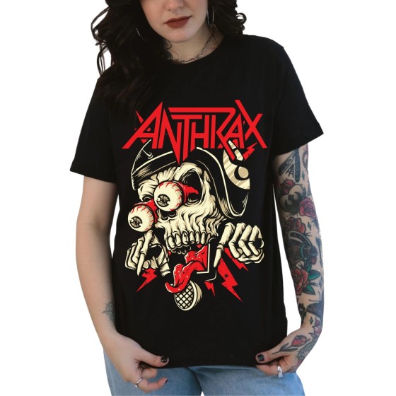 Rockwear Brasil - Baby look Anthrax 4 Rockwear Preta