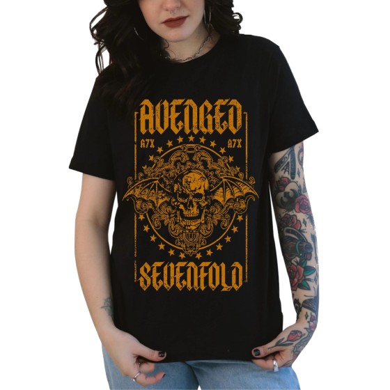 Rockwear Brasil - Baby look Avenged Sevenfold 4 Rockwear Preta