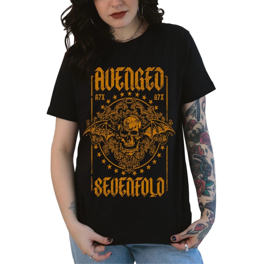 Rockwear Brasil - Baby look Avenged Sevenfold 4 Rockwear Preta