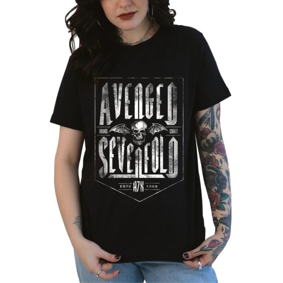 Rockwear Brasil - Baby look Avenged Sevenfold 6 Rockwear Preta