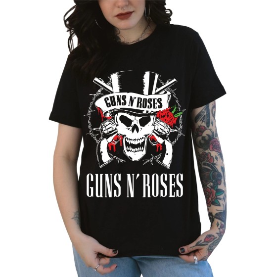 Rockwear Brasil - Baby look Guns n' Roses Rockwear Preta