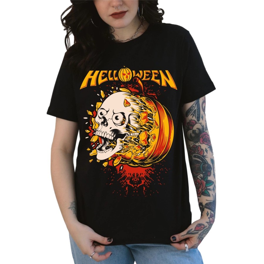 Rockwear Brasil - Baby look Helloween 2 Rockwear Preta