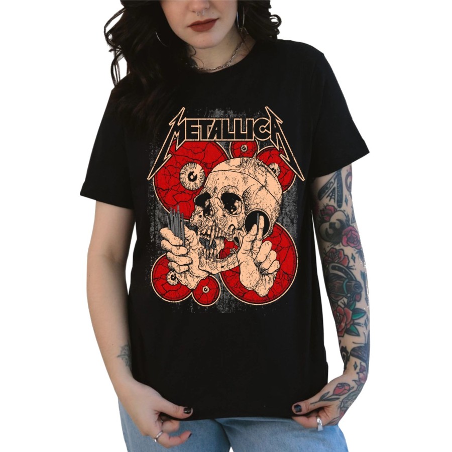 Rockwear Brasil - Baby look Metallica 9 Rockwear Preta