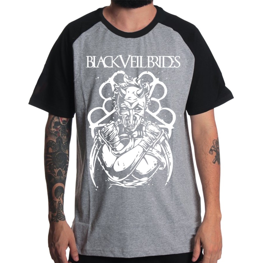 Rockwear Brasil - Camiseta Raglã Black Veil Brides Rockwear Preta