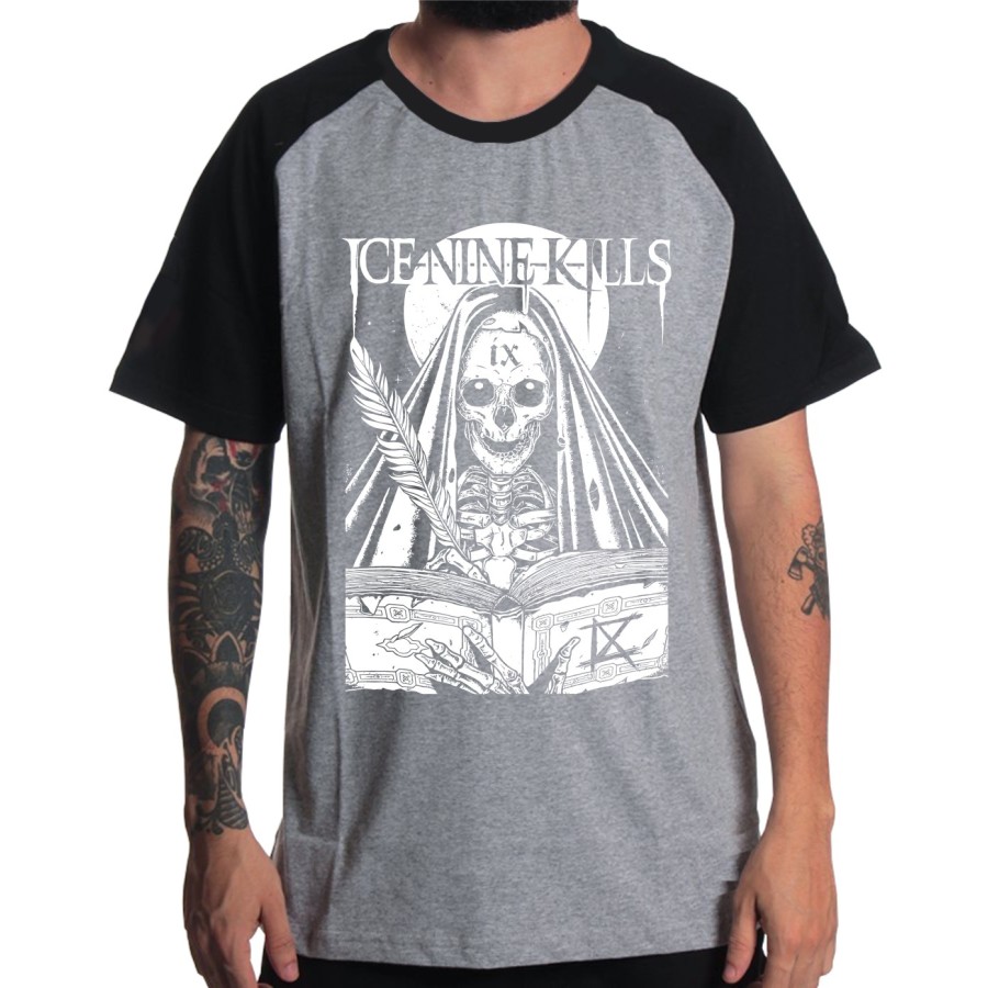 Rockwear Brasil - Camiseta Raglã Ice Nine Kills 2 Rockwear Preta