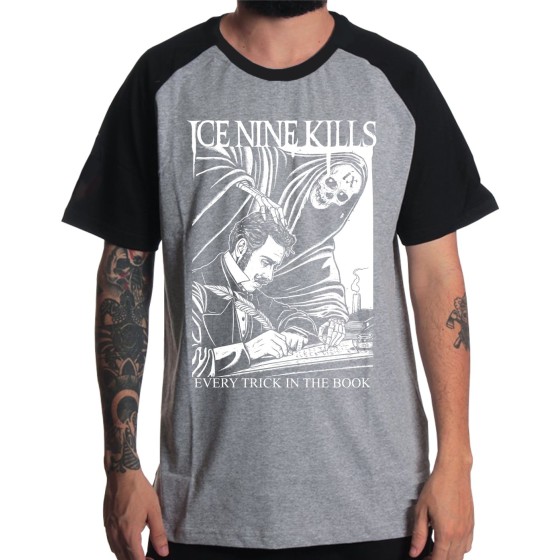 Rockwear Brasil - Camiseta Raglã Ice Nine Kills 3 Rockwear Preta