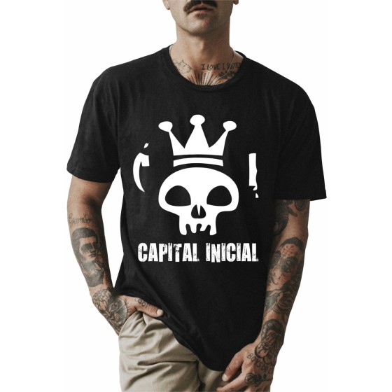 Rockwear Brasil - Camiseta Capital Inicial Rockwear Preta