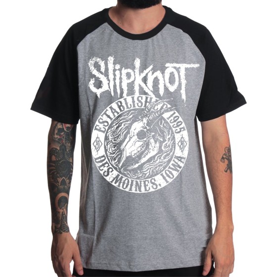 Rockwear Brasil - Camiseta Raglã Slipknot Rockwear Preta