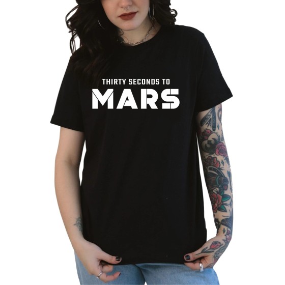 Rockwear Brasil - Baby look 30 Seconds To Mars Rockwear Preta