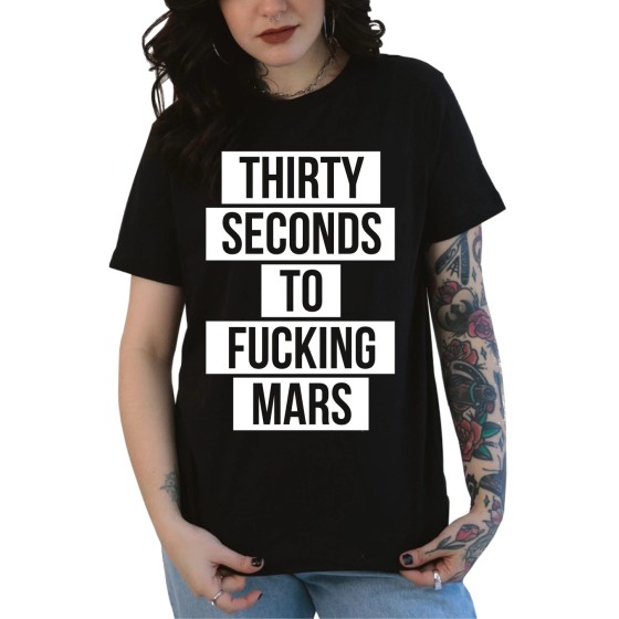 Rockwear Brasil - Baby look 30 Seconds To Mars 3 Rockwear Preta