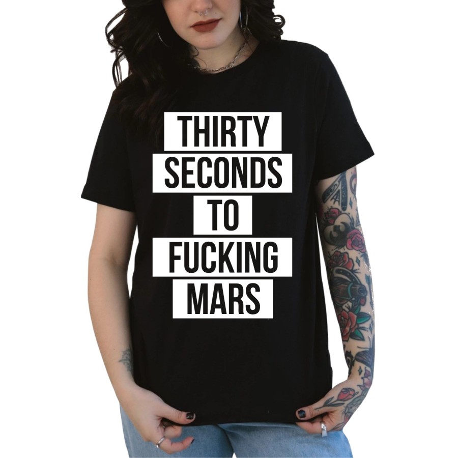 Rockwear Brasil - Baby look 30 Seconds To Mars 3 Rockwear Preta