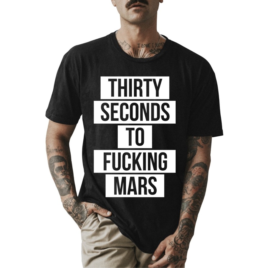 Rockwear Brasil - Camiseta 30 Seconds To Mars 3 Rockwear Preta