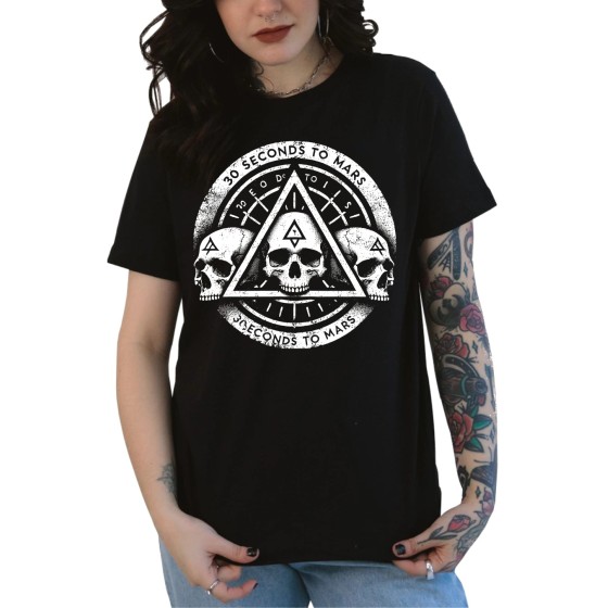 Rockwear Brasil - Baby look 30 Seconds To Mars 4 Rockwear Preta