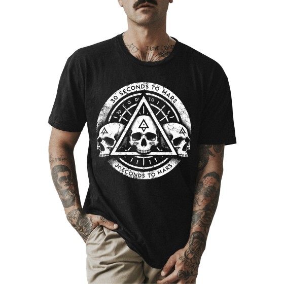 Rockwear Brasil - Camiseta 30 Seconds To Mars 4 Rockwear Preta