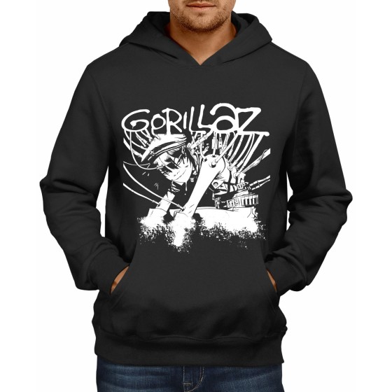 Rockwear Brasil - Moletom Gorillaz 2 Rockwear Preto