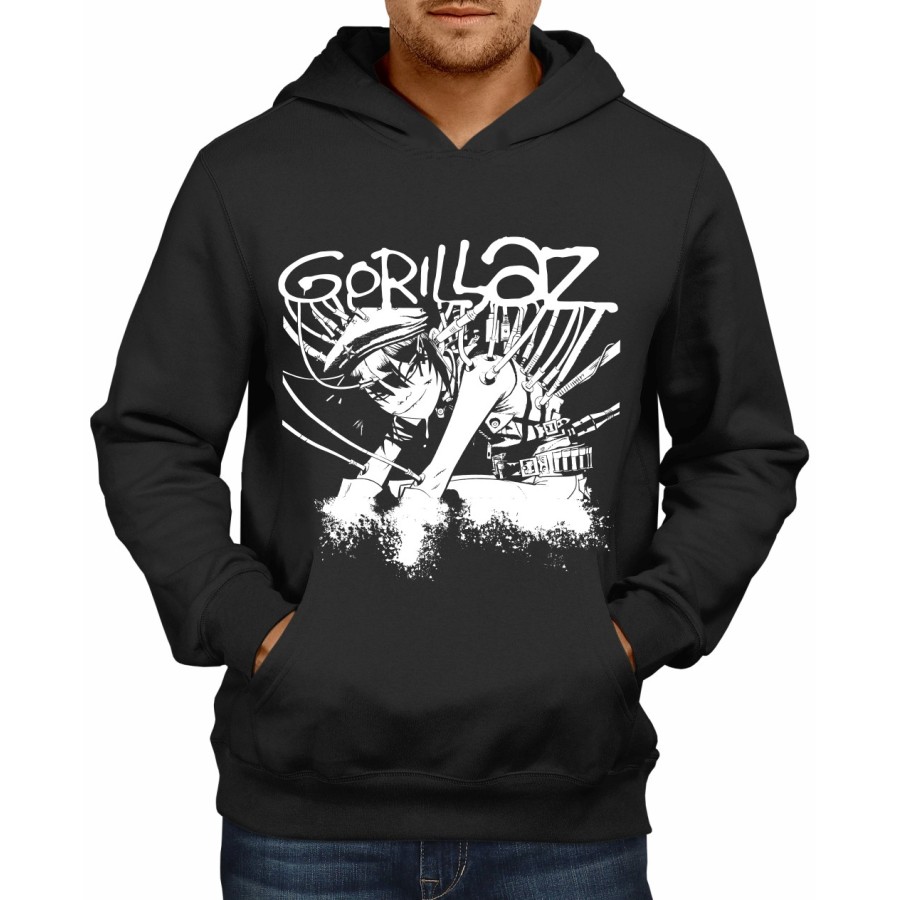 Rockwear Brasil - Moletom Gorillaz 2 Rockwear Preto