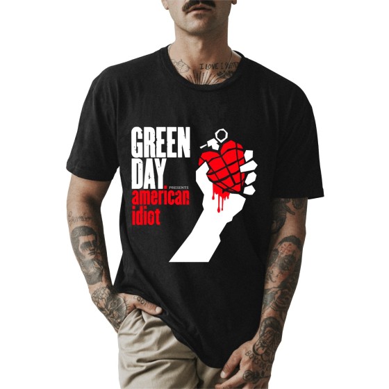 Rockwear Brasil - Camiseta Green Day Rockwear Preta