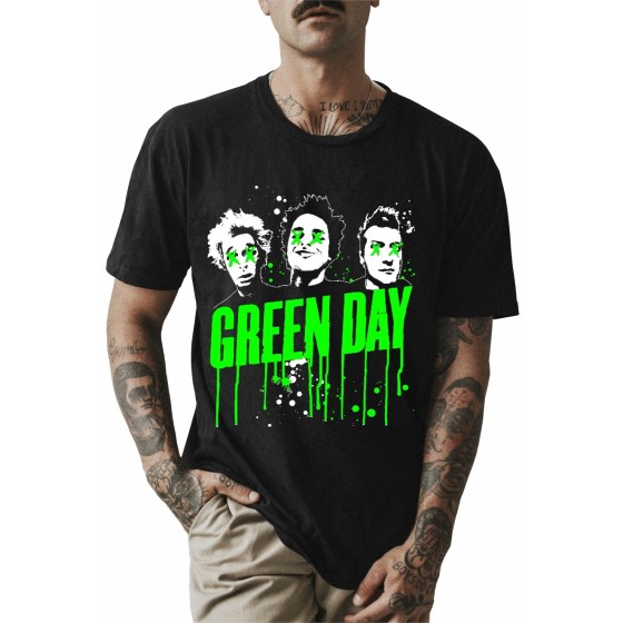 Rockwear Brasil - Camiseta Green Day 3 Rockwear Preta