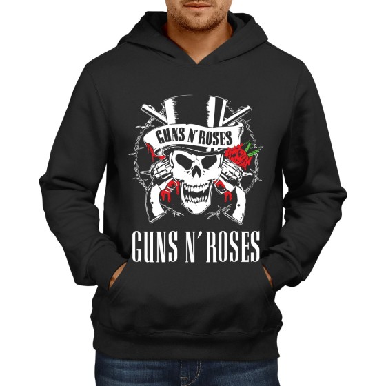 Rockwear Brasil - Moletom Guns n' Roses Rockwear Preto