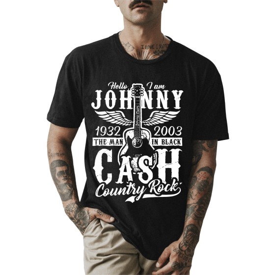 Rockwear Brasil - Camiseta Johnny Cash Rockwear Preta