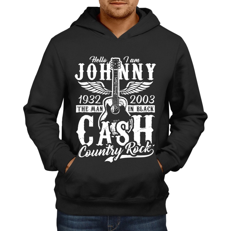 Rockwear Brasil - Moletom Johnny Cash Rockwear Preto