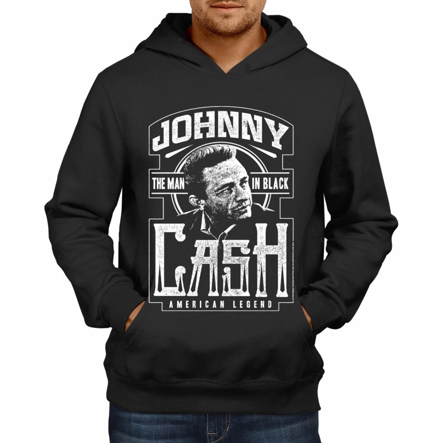 Rockwear Brasil - Moletom Johnny Cash 2 Rockwear Preto