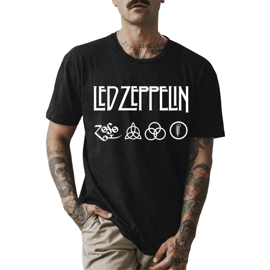 Rockwear Brasil - Camiseta Led Zeppelin Rockwear Preta