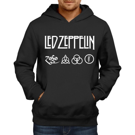 Rockwear Brasil - Moletom Led Zeppelin Rockwear Preto