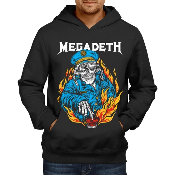 Rockwear Brasil - Moletom Megadeth 2 Rockwear Preto