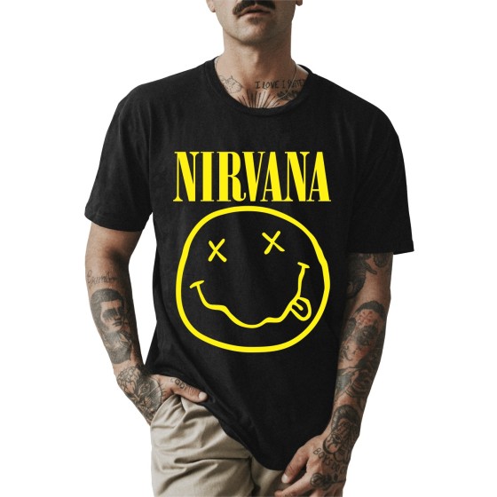 Rockwear Brasil - Camiseta Nirvana Rockwear Preta