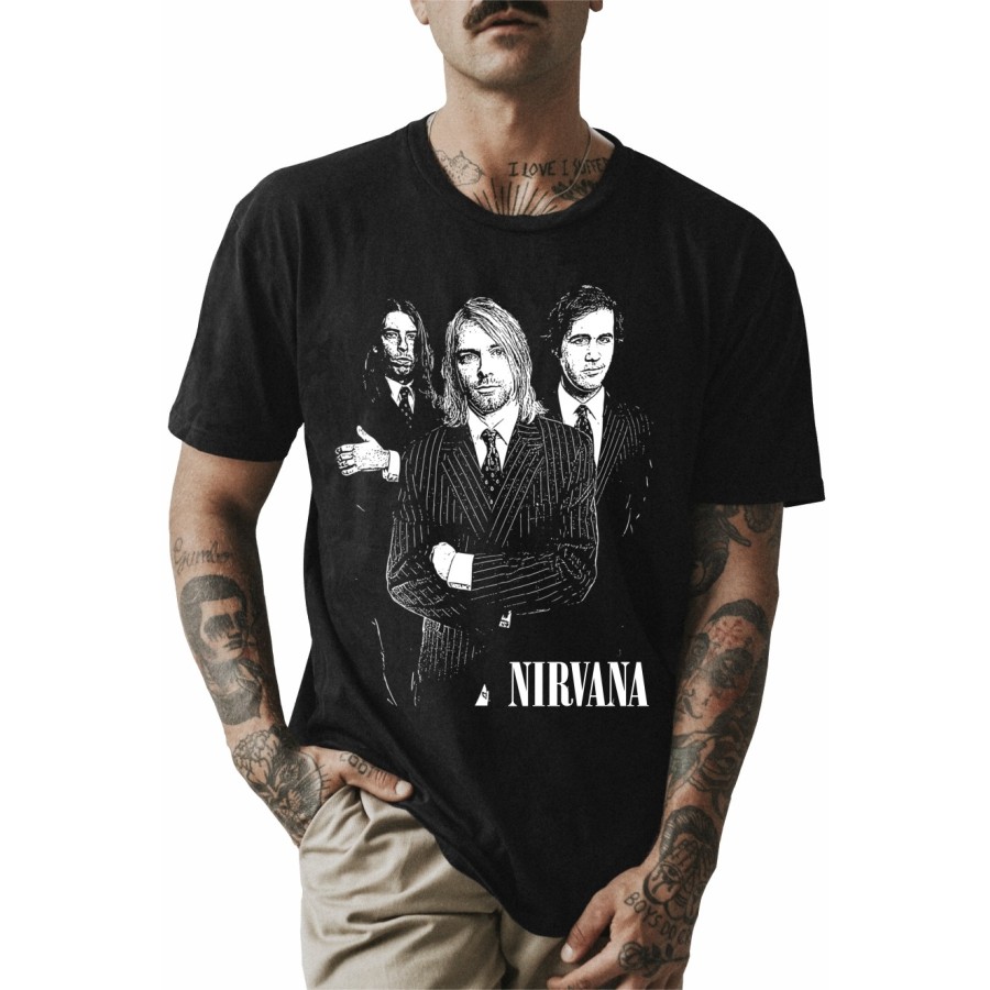 Rockwear Brasil - Camiseta Nirvana 2 Rockwear Preta