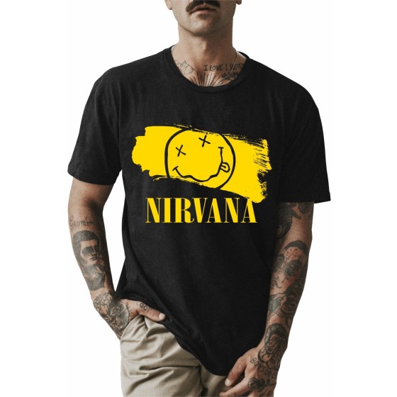 Rockwear Brasil - Camiseta Nirvana 3 Rockwear Preta