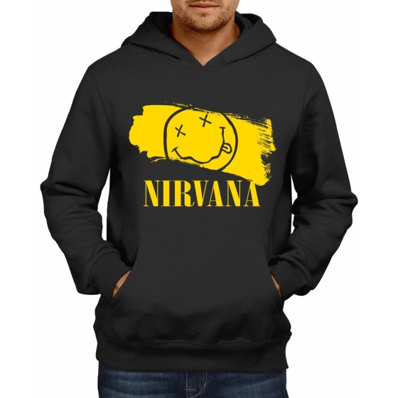 Rockwear Brasil - Moletom Nirvana 3 Rockwear Preto