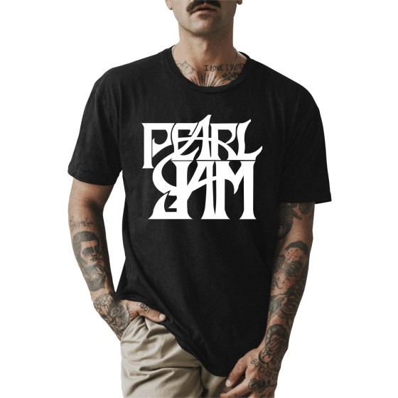 Rockwear Brasil - Camiseta Pearl Jam 2 Rockwear Preta