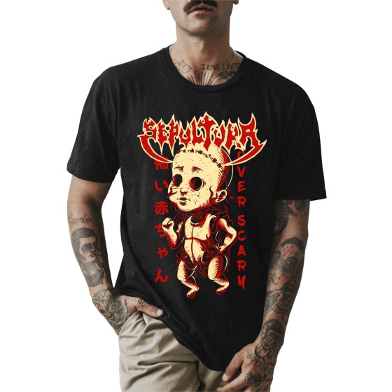 Rockwear Brasil - Camiseta Sepultura 2 Rockwear Preta